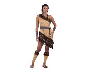 viving - Déguisement de jeune fille indienne bandeau, robe, ceinture, manchons et guêtres taille XXL, multicolore (1)