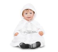 viving Déguisement de Noël mignonne blanche avec jupon et couvre-épaules avec capuche, taille 12-24 M (1)