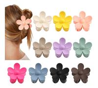 vivinin Lot de 10 pinces à cheveux antidérapantes en forme de fleur pour femmes et filles, 10 couleurs