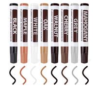 vivinin Lot de 8 marqueurs de retouche de couleurs pour meubles, kit de réparation de bois pour retouches, couvertures, rayures de bois pour sols en bois, tables, placards, tables de chevet
