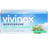 Vivinox Tranquillité Nerveuse Valériane + Mélisse + Passiflore .dragées calmantes, 40 pcs. Dragées