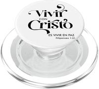 Vivir Con Cristo ES Vivir en paz PopSockets PopGrip pour MagSafe