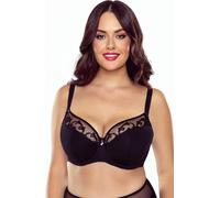 Vivisence 1020 Lady soutien-gorge à armatures avec bonnets semi-doublés pour fortes poitrines, noir, 85H