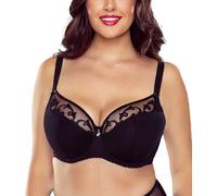 Vivisence 1020 Soutien-gorge à armatures pour femmes avec bonnets semi-compensés pour fortes poitrines, noir,90B