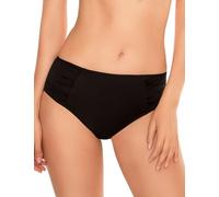 VIVISENCE 3002 Bas De Bikini Souple Unicolore Taille Haute Pièce du Set (Tops Convenants Disponibles)- Fabriqué en UE, Noir,48