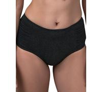 VIVISENCE 3002 Bas De Bikini Souple Unicolore Taille Haute Pièce du Set (Tops Convenants Disponibles)- Fabriqué en UE, Noir-Brillant,42