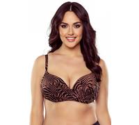 Vivisence 3209 soutien-gorge bikini femme haut de maillot de bain sans armature eu, marron-noir, 85e
