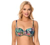 Vivisence 3222 Flowers Bleu marine Soutien-gorge push-up 75D Maillot de bain