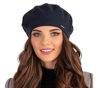 VIVISENCE Béret Femme Automne Hiver Élégant Et Chaud pour Femme Style Classique en Laine avec Ajustement Parfait Accessoire Confortable Et Idéal comme Cadeau Taille Unique, Bleu Foncé,Taille Unique