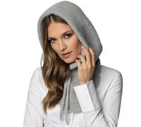 VIVISENCE Bonnet Capuche Femme pour l'hiver Et L'automne Balaclava Charmante Et Cache-Cou Élégant avec Ajustement Parfait pour Protection Contre Le Froid Et Confort Optimal, Gris Clair,Taille Unique