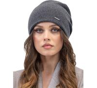 Vivisence Bonnet femme Bonnet d'hiver Bonnet en laine chaude Bonnet classique automne-hiver Douillet et parfaitement ajusté Trois plis au dos Doublure intérieure Extra Confort Modèle, Foncé