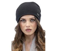 VIVISENCE Bonnet pour Femme L'automne Et l'hiver Classique Ajusté en Laine avec Trois Plis À L'arrière pour Un Ajustement Parfait Plaque Doublure Isolante Intérieure pour 7085, Noir,Taille Unique