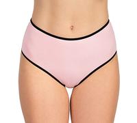 VIVISENCE Culotte Classique Slip pour Femme 4017, Bande Noire : Rose,38