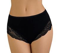 VIVISENCE Culotte Féminine Classique Taille Haute avec Dentelle 4008, Noir,40