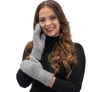 Vivisence Dame Gants à deux doigts Hiver Chaud Gants d'hiver Accecoires 7015R, Gris clair,Taille unique