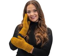 Vivisence Dame Gants à deux doigts Hiver Chaud Gants d'hiver Accecoires 7015R, Jaune foncé,Taille unique