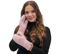 Vivisence Dame Gants à deux doigts Hiver Chaud Gants d'hiver Accecoires 7015R, Rose poudré,Taille unique