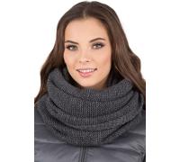 Vivisence écharpe d'hiver pour femme sur une boucle couvre-cou chaud et confortable pour l'hiver et l'automne écharpe épaisse chaude, écharpe d'hiver classique pour femme, fabriquée dans l'UE, gris fo
