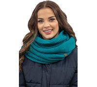 Vivisence écharpe d'hiver pour femme sur une boucle couvre-cou chaud et confortable pour l'hiver et l'automne écharpe épaisse chaude, écharpe d'hiver classique pour femme, fabriquée dans l'UE, turquoi