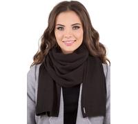 Vivisence écharpe d'hiver pour femmes, cache-cou chaud et douillet pour l'hiver et l'automne, écharpe chaude et épaisse, écharpe d'hiver classique pour femmes, fabriquée dans l'UE, noire, taille uniqu