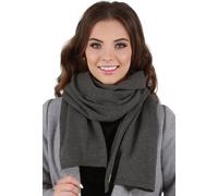 Vivisence, écharpe d'hiver pour femmes, couvre-cou chaud et douillet pour l'hiver et l'automne, écharpe chaude et épaisse, écharpe d'hiver classique pour femmes, fabriquée en UE, anthracite, taille un