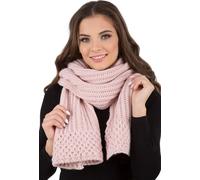 Vivisence écharpe d'hiver pour femmes, écharpe chaude et douillette pour l'hiver et l'automne, écharpe d'hiver classique pour femmes, fabriquée dans l'UE, rose, taille unique