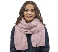 VIVISENCE Écharpe Femme Hiver Automne Élégante En Laine Chaude Accessoire Pour Le Confort Et Le Style En Extérieur Composition Douce Et Flexible Couleurs Classiques 7015S, Rose Clair,Taille Unique