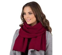 VIVISENCE Écharpe Femme Pour L'hiver L'automne Élégante Classique En Laine Et Acrylique Accessoire Mode Pour Hiver Tricot Doux Et Confortable 7102, Bordeaux,Taille Unique