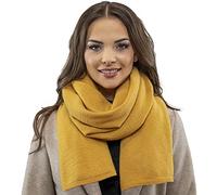 VIVISENCE Écharpe Femme Pour L'hiver L'automne Élégante En Laine Chaude Modèle Idéal Pour Les Jours Froids Taille 205X65cm Adaptée À Toutes Les Tenues 7101, Miel,Taille Unique