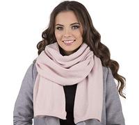 VIVISENCE Écharpe Femme Pour L'hiver L'automne Élégante En Laine Chaude Modèle Idéal Pour Les Jours Froids Taille 205X65cm Adaptée À Toutes Les Tenues 7101, Rose Poudré,Taille Unique