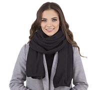 VIVISENCE Écharpe Femme Pour L'hiver L'automne Élégante En Laine Chaude Modèle Idéal Pour Les Jours Froids Taille 205X65cm Adaptée À Toutes Les Tenues 7101, Noir,Taille Unique