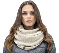 Vivisence Femme Echarpe Cache Cou Pour L'automne Et L'hiver Chaud Elegant Confortable Tricot Doux Taille Universelle Modele Polyvalent Ideal Pour Activites Quotidiennes 7103, Beige Clair,Taille Unique