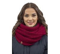 VIVISENCE Femme Echarpe Cache Cou Pour L'automne Et L'hiver Chaud Elegant Confortable Tricot Doux Taille Universelle Modele Polyvalent Ideal Pour Activites Quotidiennes 7103, Bordeaux,Taille Unique