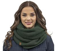 VIVISENCE Femme Echarpe Cache Cou Pour L'automne Et L'hiver Chaud Elegant Confortable Tricot Doux Taille Universelle Modele Polyvalent Ideal Pour Activites Quotidiennes 7103, Vert,Taille Unique