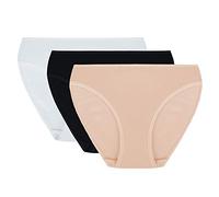 VIVISENCE Femmes Slip Souple 4002, Blanc/Noir/Beige,38