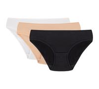 VIVISENCE Femmes Slip Souple 4003, (3 Pack) Blanc/Beige/Bleu foncé,38