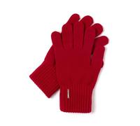VIVISENCE Gants Pour Femme L'automne Et L'hiver Élégants À Cinq Doigts En Laine Et Acrylique Avec Large Bord Côtés Parfait Pour Offrant Chaleur Confort Et Élégance Avec 7204, Rouge,Taille Unique