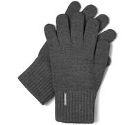 VIVISENCE Gants Pour Femme L'automne Et L'hiver Élégants À Cinq Doigts En Laine Et Acrylique Avec Large Bord Côtés Parfait Pour Offrant Chaleur Confort Et Élégance Avec 7204, Gris Foncé,Taille Unique