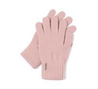 VIVISENCE Gants Pour Femme L'automne Et L'hiver Élégants À Cinq Doigts En Laine Et Acrylique Avec Large Bord Côtés Parfait Pour Offrant Chaleur Confort Et Élégance Avec 7204, Rose,Taille Unique