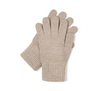 VIVISENCE Gants Pour Femme L'automne Et L'hiver Élégants À Cinq Doigts En Laine Et Acrylique Avec Large Bord Côtés Parfait Pour Offrant Chaleur Confort Et Élégance Avec 7204, Beige,Taille Unique