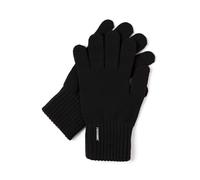 VIVISENCE Gants Pour Femme L'automne Et L'hiver Élégants À Cinq Doigts En Laine Et Acrylique Avec Large Bord Côtés Parfait Pour Offrant Chaleur Confort Et Élégance Avec 7204, Noir,Taille Unique