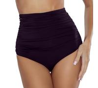 VIVISENCE Haut De Maillot De Bain Slip De Bain Taille Haute 3011, Noir,44