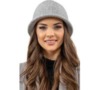 Vivisence ladies cap elegant winter cap warm and cosy headwear for winter and autumn warm thick knitted cap, classic cap for women, EU, light grey, one size fits all