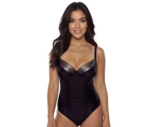 VIVISENCE Maillot De Bain Une Pièce 3108, Noir-Doré,90H