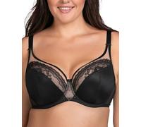 VIVISENCE Soutien-Gorge Classique avec Armature en Dentelle Élégant Et Confortable pour Un Maintien Parfait Bretelles Réglables pour Toutes Les Poitrines 1081, Noir,95B