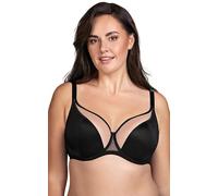 VIVISENCE Soutien-Gorge Doux Et Élégant Bonnet en Maille Bas Lisse Bretelles Réglables sans Baleines Latérales Maintien Optimal Et Confort Quotidien, Noir,85J