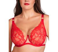 Vivisence Soutien-gorge souple élégant avec dentelle pour femmes Soutien-gorge à armatures avec effet de soulèvement Bretelles réglables et détails dorés Lingerie Féminine Pour le Confort Et le Mainti