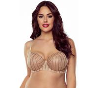 Vivisence soutien-gorge souple pour femmes avec bretelles brodées bonnets classique tous les jours 1053, or, 85g