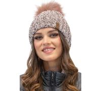 Vivisence Winter Bobble Cap pour femmes Automne Femmes Casquette d'hiver avec doublure antistatique Bobble Parfait pour les jours d'hiver froids Modèle 7086, rose, taille unique