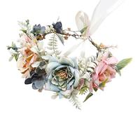 Vivivalue Couronne florale de fée, elfe de la forêt, couronne elfique pour femmes et filles, Halloween, mariage, cosplay, accessoires photo